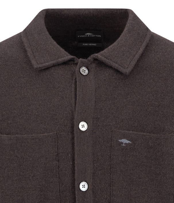 Fynch & Hatton Polo button cardigan, Merino