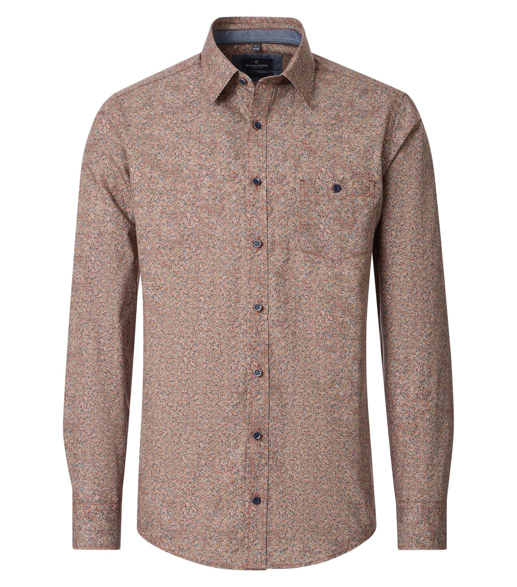 CASAMODA blommönstrad Casual Fit-skjorta