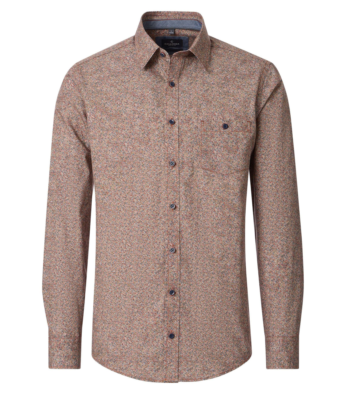 CASAMODA blommönstrad Casual Fit-skjorta
