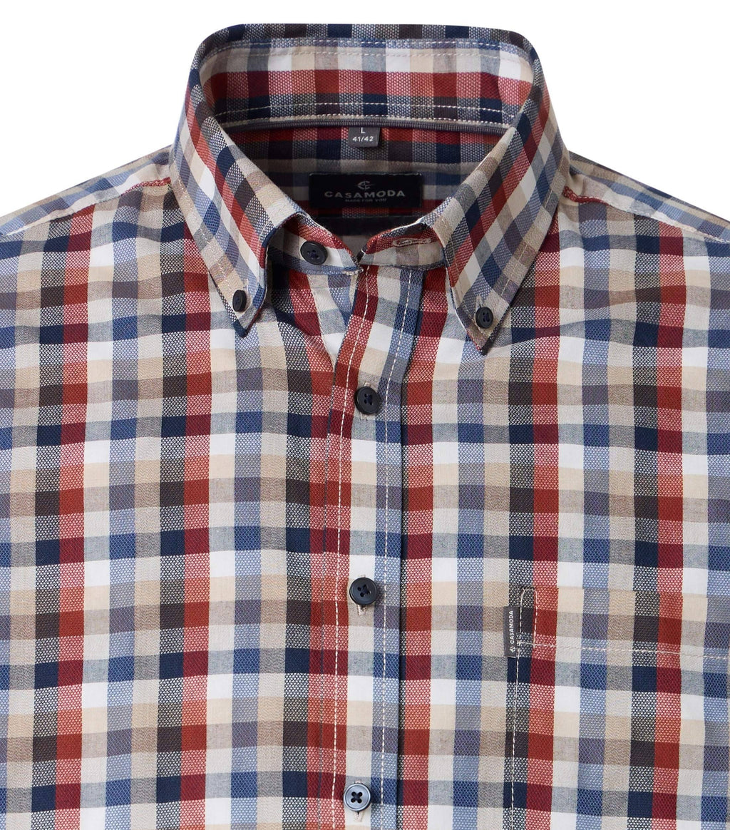 CASAMODA rutig Casual Fit-skjorta