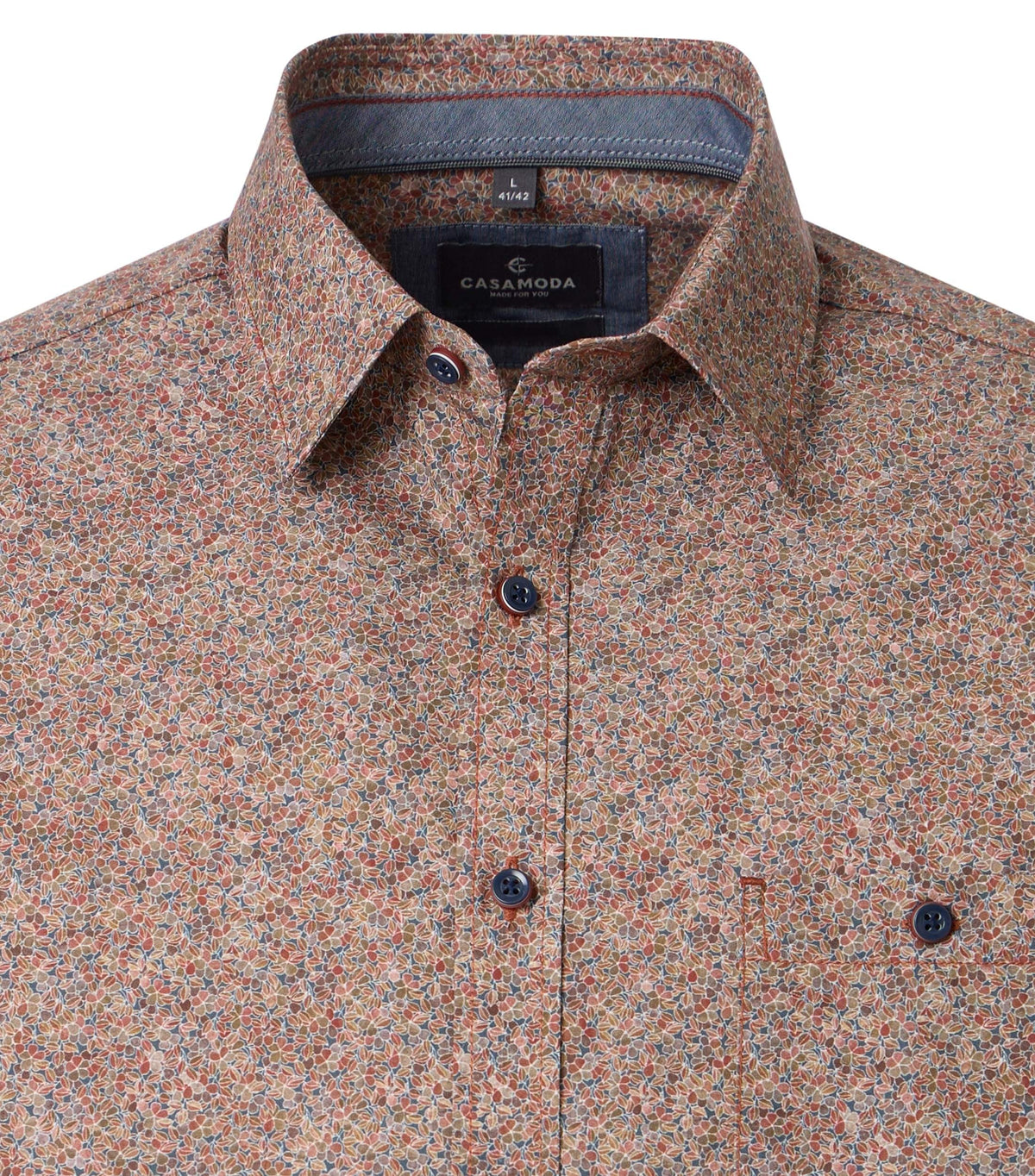 CASAMODA blommönstrad Casual Fit-skjorta